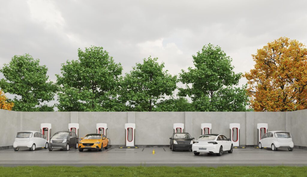 Bornes de recharge en parking de copropriété