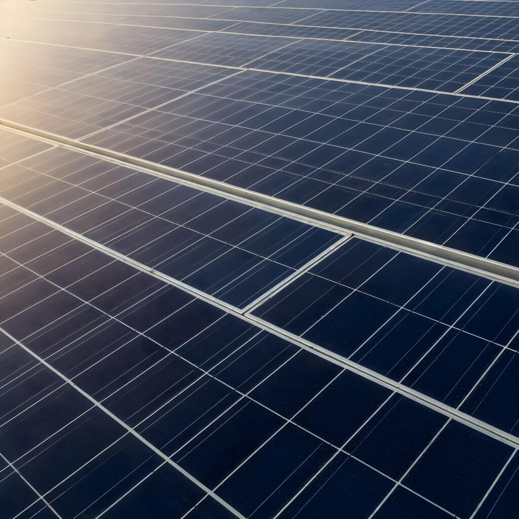 Cellules photovoltaïques en gros plan